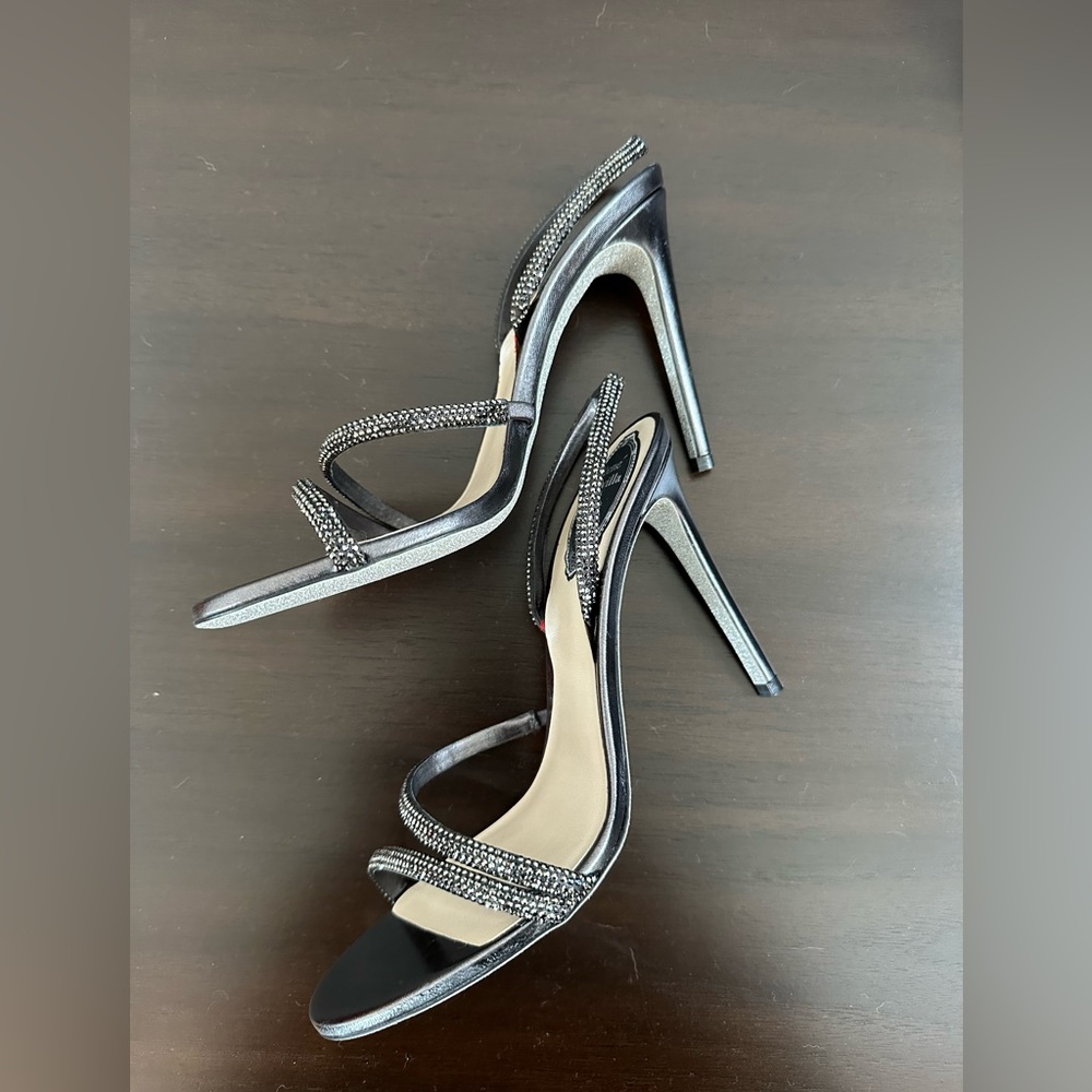 Rene Caovilla Crystal Smoke Embellished heels